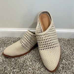 Time and Tru Tan Woven Mules